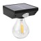 Lampa solara Flippy, pentru exterior, tip bec, rezistenta la apa IP65, material ABS, baterie 3.7V, 1200 mah, 9.5 x 11 cm, autonomie 8 ore, senzor de m