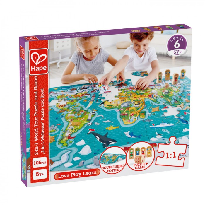 HAPE PUZZLE 2-IN-1 TURUL LUMII SuperHeroes ToysZone
