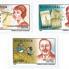 Romania, LP 1545/2001, Aniversari - Personalitati (II), MNH