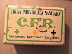 Cutie din Tabla, Perioada Interbelica: Trusa Individuala Sanitara, CFR foto