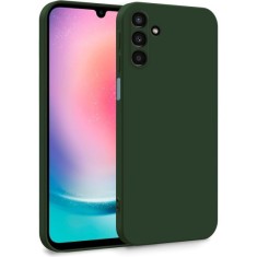 Husa Soft Touch, slim, ALC Mobile, anti soc, compatibila cu Samsung Galaxy A25, Verde Inchis Tpu foto