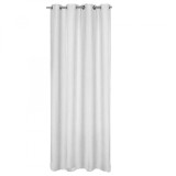 Draperie opaca cu inele Jemidi, 140 x 245 cm, Alb, Poliester, 55275.02.01