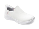 Cumpara ieftin Pantofi sport SKECHERS albi, ULTRA FLEX 3.0, din piele naturala