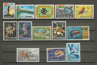 Ghana 1965 - Uzuale, supratipar, serie neuzata foto