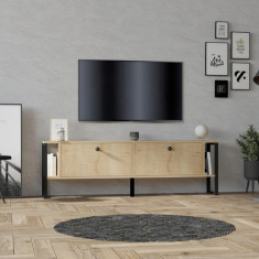 Comoda TV, Puqa Design, Ahu, 160x50.4x24.5 cm, PAL, Maro