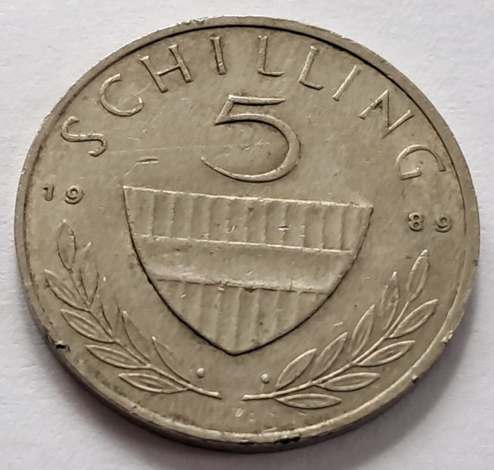 Austria, 5 Schillings 1989