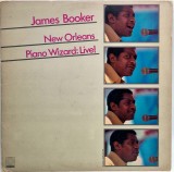 James Booker &lrm;&ndash; New Orleans Piano Wizard: Live! NM / VG+ vinil LP disc muzica blues jazz _ Rounder 1981 SUA