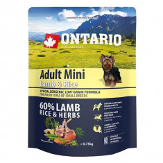 ONTARIO Adult Mini Lamb &amp; Rice 0,75kg - AMBALAJ DETERIORAT