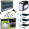Panou solar fotovoltaic 3 becuri lanterna incarcare telefon 2 lampi GD7