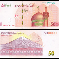 IRAN █ bancnota █ 50 Toman = 500000 Rials █ 2019 █ (3) Salehabadi █ UNC