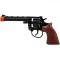 Pistol Jucărie, Magnum, 8 Capse, Lungime 13 cm, Plastic, Portocaliu/Negru/Maroniu