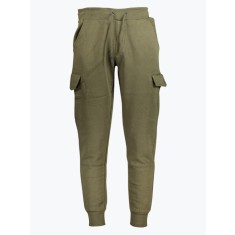 Pantaloni sport barbati cu bata elastica si design cu multe buzunare verde, XL