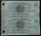 Cumpara ieftin Guvernul Rom&acirc;niei: Cupon pentru agricultori 1997