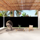 VidaXL Copertină laterală retractabilă, negru, 200x1000 cm