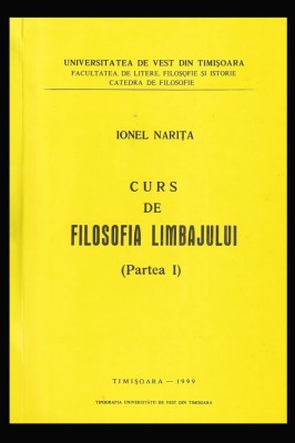 Curs de filosofia limbajului, part. 1 Ionel Narita foto