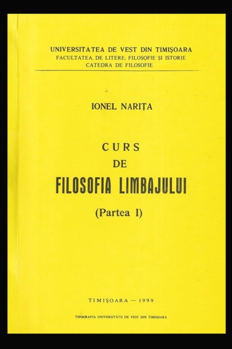 Curs de filosofia limbajului, part. 1 Ionel Narita