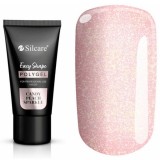 Colorat Gel Poly Easy Shape Candy Peach Sparkle 30 g, Silcare