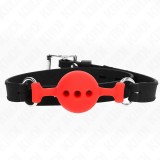 Kink Collar &amp; Gag-Gag din Silicon Complet 55 X 2 cm cu Mingea 4 &ndash; Mărime S