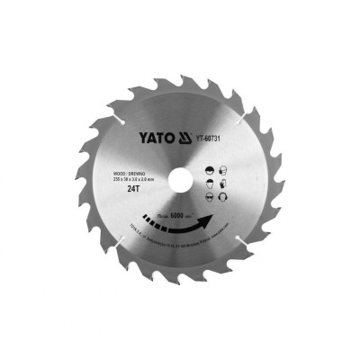 Disc circular pentru lemn 255X24TX30 mm Yato YT-60731 foto