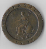 Moneda 2 pence 1797 - Marea Britanie, 56.7 g, 41 mm, cotatii ridicate!, Europa, Cupru (arama)
