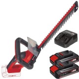 Einhell GC-CH 18/40 Li PXC + Twinpack CB + 4514095 - Masina de tuns gard viu 47.5 cm + Set 2 acumulatori si incarcator Li-Ion 18 V 2.5 Ah
