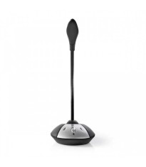 Microfon desktop USB negru/gri Noice cancelling Nedis foto