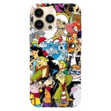 Husa compatibila cu Apple iPhone 14 Pro model Old cartoons Part 2, Silicon, TPU, Viceversa, Transparent, Carcasa