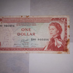 Dollar Dolar 1965 East Caribbean Authority / portret Regina Elizabeth II /RARUTA