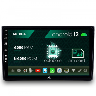 [RESIGILAT] Navigatie Audi A4(B6 B7) Seat Exeo, Android 12, A-Octacore 4GB RAM + 64GB ROM, 9 Inch - AD-BGA9004+AD-BGRKIT425RES foto