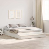 VidaXL Cadru de pat cu depozitare cu sertar Alb 236.5 x 200 x 31.5 cm