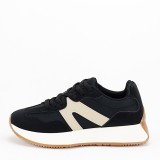 Cumpara ieftin Sneakers negrii cu talpa groasa 8917 M2
