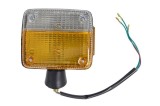 Lampa semnalizare fata cu lumina de parcare Toyota Land Cruiser, 01.74-12.1991, montare fata, stanga, carcasa neagra; fara suport becuri, Depo