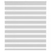 Jaluzea tip zebra gri deschis lățime țesătură 125,9cm poliester