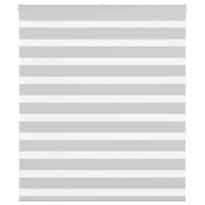 Jaluzea tip zebra gri deschis lățime țesătură 125,9cm poliester foto