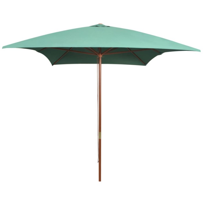 Gossi umbrela de soare cu stalp de lemn 200x300 cm, verde