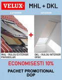 Cumpara ieftin Pachet VELUX: Rulou Exterior MHL + Interior DKL, Confort Standard Plus, Opac. Control Lumina &amp; Caldura, Economie 10%