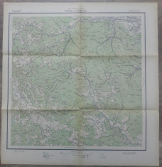 Bucovina, Putna si Frumosul/ harta Serviciul Geografic al Armatei 1939 foto