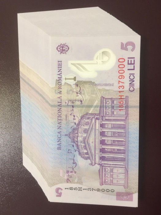 Romania 5 lei 2018 UNC.