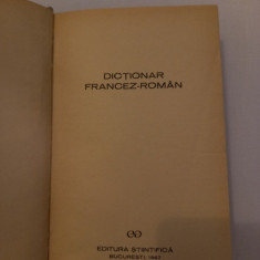Dictionar francez-roman - Editura Stiintifica 1967