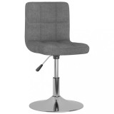 VidaXL Scaun de bucătărie pivotant, gri deschis, material textil