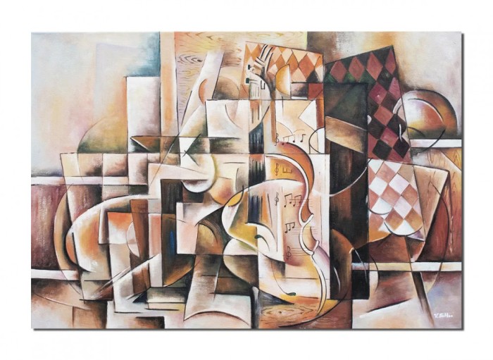 Tablou pictat manual, Proiect de simfonie, 100x70cm ulei pe panza, Vlad Soltan
