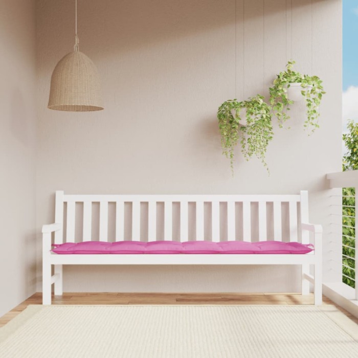 vidaXL Pernă pentru bancă de grădină, roz, 200x50x7 cm, textil 361657