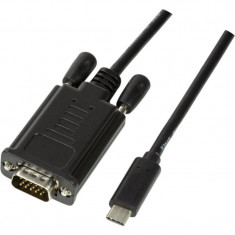 Cablu video Logilink UA0334 USB Male tip C - VGA Male 3m Negru foto