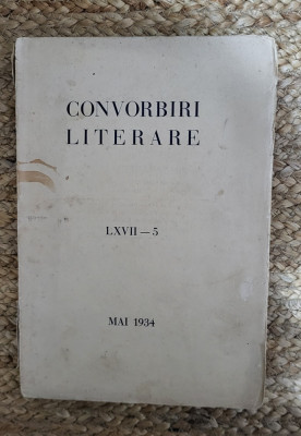 CONVORBIRI LITERARE MAI 1934 foto