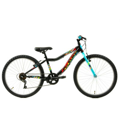 Bicicleta Copii DHS Plasma - 24 Inch, Negru-Roz Ultimate FactoryBikes foto