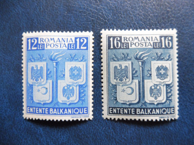Romania 1940 LP 137 INTELEGEREA BALCANICA, Nestampilate, Sarniera (T99) foto