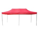 Cort pavilion pliabil 3x6m rosu impermeabil, inaltime reglabila, cadru metalic Breckner Germany