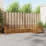 vidaXL Set de canapele de exterior 5 pcs natural Lemn Solid de Acacia 3373464