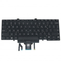 Tastatura laptop, Dell, Latitude 3400, 5400, 5401, 5410, 4511, 5402, 7400, 7410, 3J9FC, 03J9FC, H2DXX, 0H2DXX, PK132FB1A00, Dual Point, cu iluminare,