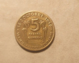 GUINEA / GUINEEA AFRICANA 5 FRANCS 1959 MAI RAR, Africa